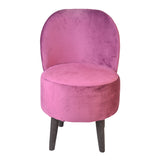 Pink Smooth Round Velvet Chair