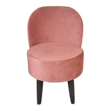 Brown Colour Smooth Round Velvet Chair