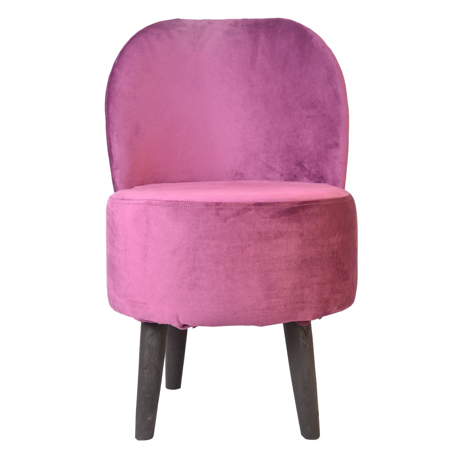 Pink Smooth Round Velvet Chair